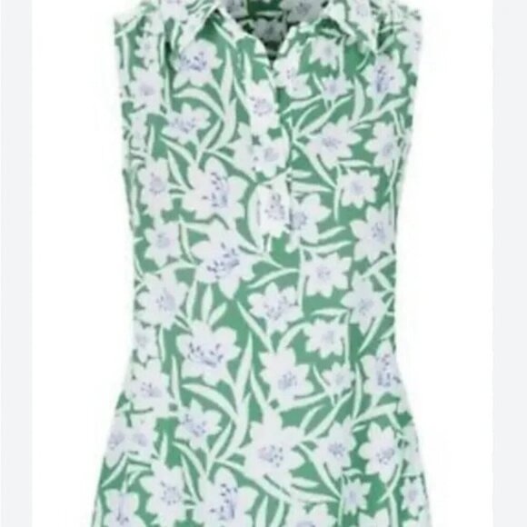 Cabi New NWT Bloom Top #6099 Green w white flowers Size XS - Picture 2 of 7